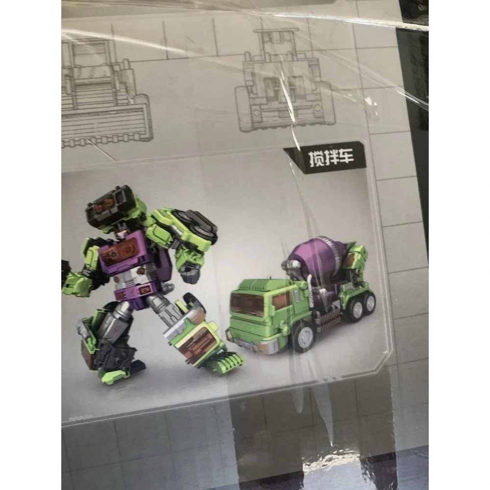 NBK Devastator 6-in-1 Combiner Robot Green Construction Set Open Box